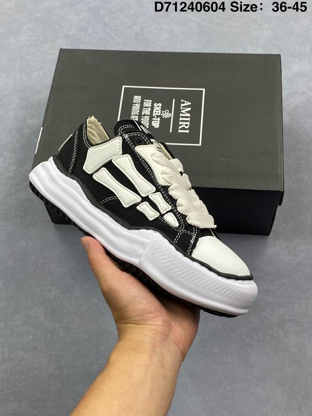 Amiri Skeleton High 骨骼鞋-Skel Top Sneakers低帮 洛杉矶街头之王 原装裸鞋级 区分市面所有在售版本 正确鞋舌外翻细节 正确