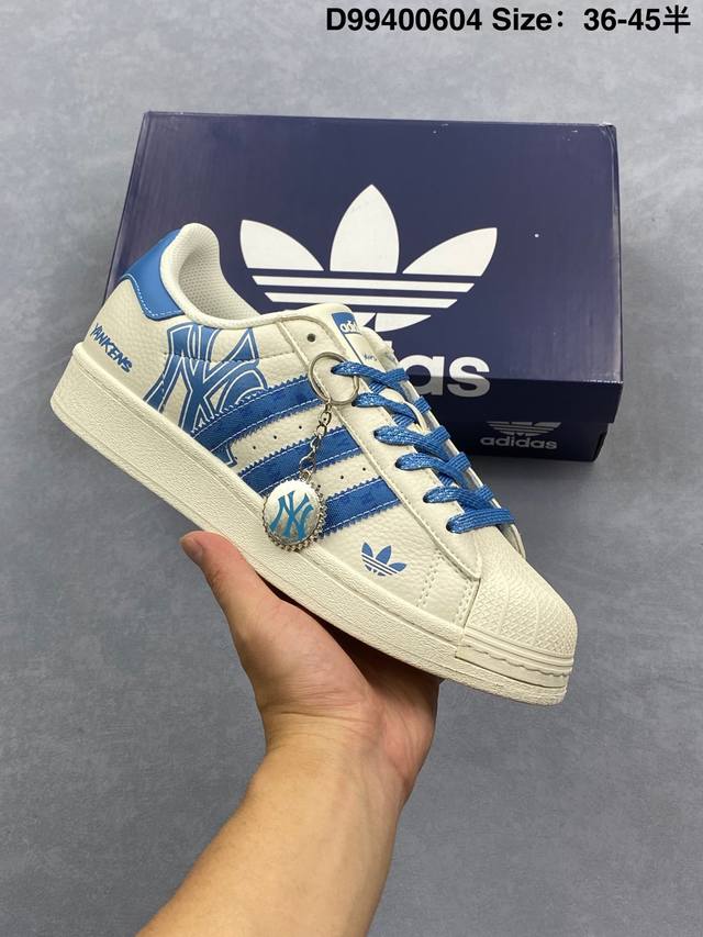 阿迪达斯Adidas三叶草 Originals Superstar贝壳头’Diy’系列低帮经典百搭休闲运动板鞋 原装头层材料 用料绝不含糊 独家版型蒸餾加工帶來