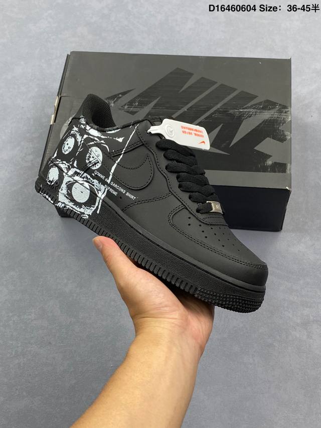 公司级Cdg X Sup X Air Force 1 Low 三方联名白黑涂鸦 原楦头原纸板 打造纯正空军版型 #专注外贸渠道 全掌内置蜂窝气垫 #原盒配件 原
