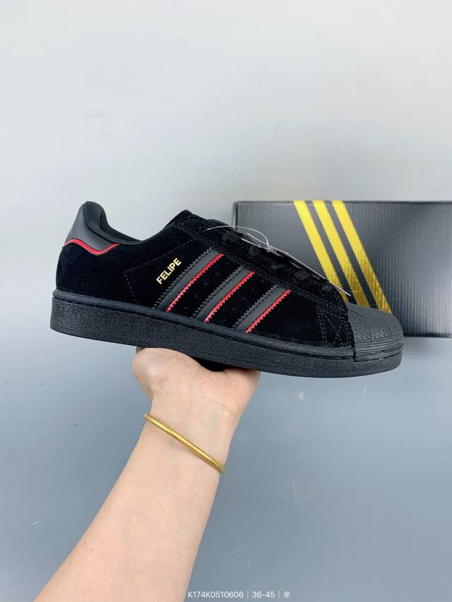 真标阿迪达斯Adidas三叶草 Originals Superstar 贝壳头系列 低帮经典百搭休闲运动板鞋 Size：如图 编码：K174K0510606