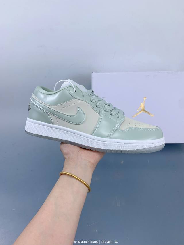 Air Jordan Aj1 Low 低帮 米绿运动休闲板鞋 Size：如图 编码：K146K0610605
