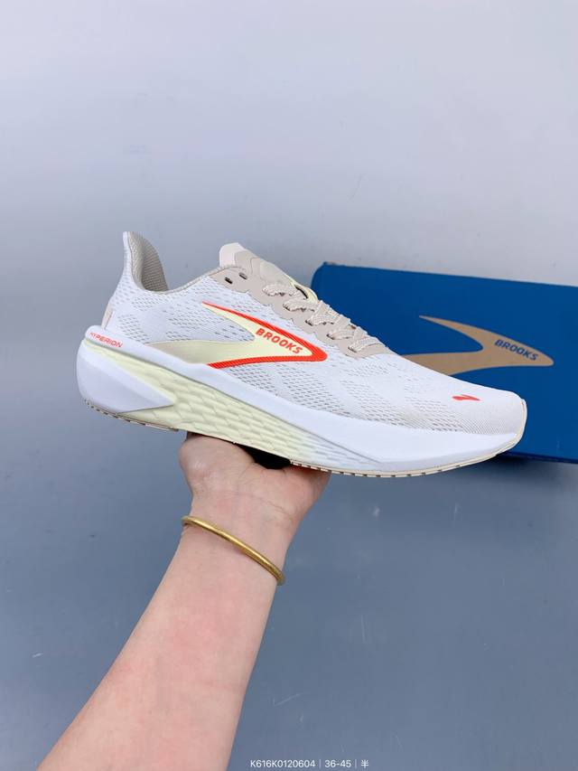 Brooks 布鲁克斯 Hyperion 2 超弹轻盈跑步鞋 实拍首发 低帮透气缓震支撑休闲运动慢跑鞋 采用改进工程空气网眼组合热熔工艺 鞋面材质搭载Dna L