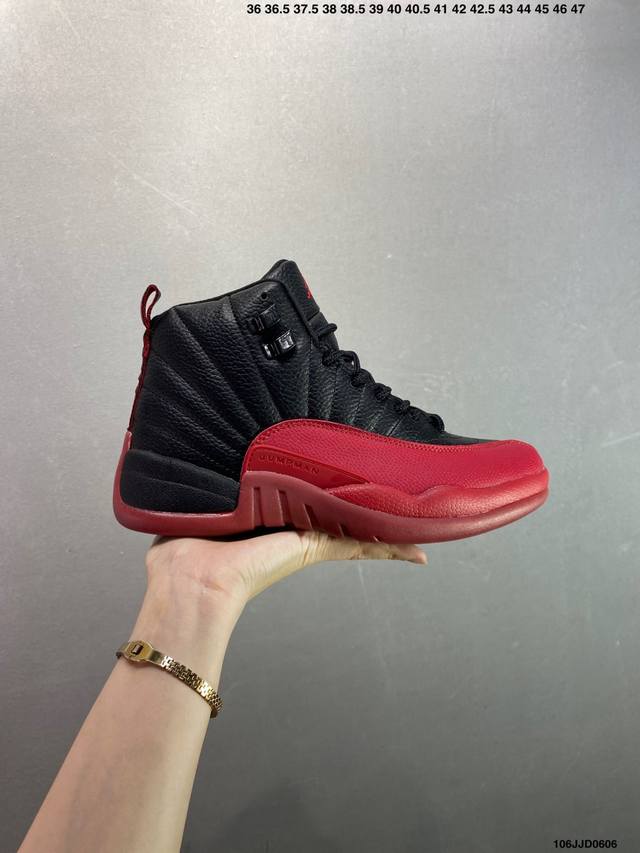 Air Jordan 12 Retro Flu Game 高帮 复刻病倒黑红 Aj12 乔丹12代 Aj12 乔12 高邦 复刻黑红 流感之战 乔丹篮球鞋系列