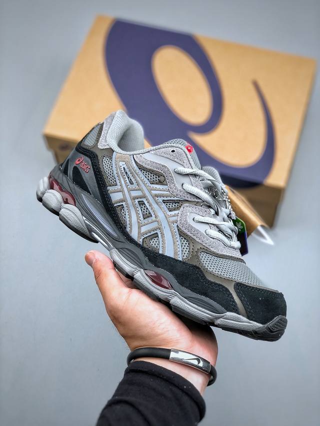 Asics Gel-Nyc 系列低帮复古休闲运动慢跑鞋“灰黑棕色”1203A383-024 尺码：36 37 37.5 38 39.5 40 40.5 41.5
