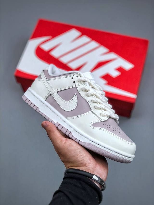 Yc版本] Nike Sb Dunk Low 白淡紫浮雕 低帮休闲板鞋 Ih0639-011 尺码：35.5 36 36.5 37.5 38 38.5 39 4