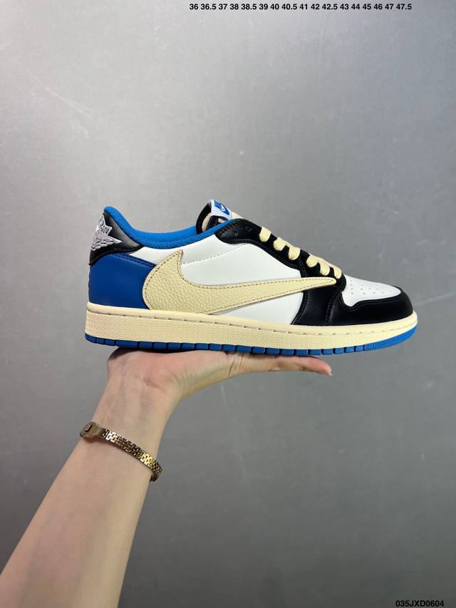 公司级Aj1倒勾Travis Scott X Air Jordan 1 ” Reverse Mocha “ Aj1乔1 Ts 闪电 联名倒钩 低帮文化篮球鞋 完