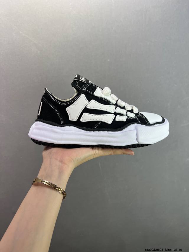 Maison Mihara Yasuhiro X Mmy Amiri Skel-Top Low 圆头系带 低帮 帆布鞋 张艺兴 王一博 王嘉尔 同款鞋 合适春夏