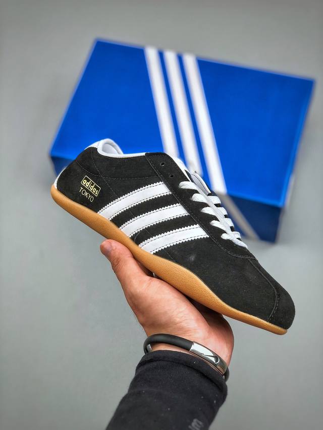 C版 Adidas Originals Tokyo 东京限定系列 复古百搭薄底德训运动T头鞋采用复合牛津布组合翻毛皮饰片鞋面材质外置Rb橡胶大底将经典与现代完美