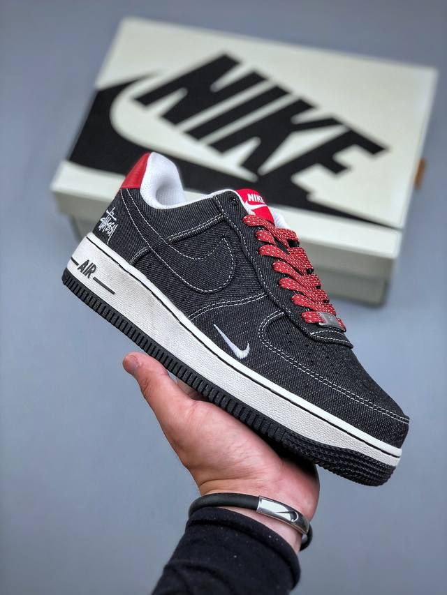 Nike Air Force 1'07 Low 斯图西联名 深灰织布 空军一号低帮休闲板鞋 Lw9279-002 #原楦头原纸板 原装鞋盒 定制五金配件 内置全