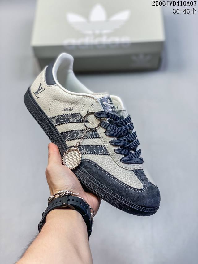 真标带半码Lv联民Div Adidas阿迪达斯Samba春季仿马毛百搭休闲低帮德训板鞋正品Jp6930 尺码：见图 编码：06Jvd410A07