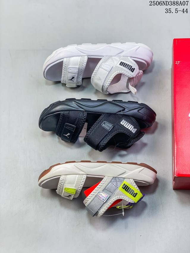 Puma 彪马官方情侣款男女凉鞋魔术贴运动休闲沙滩鞋374862-04 尺码：见图 编码：06Nd388A07