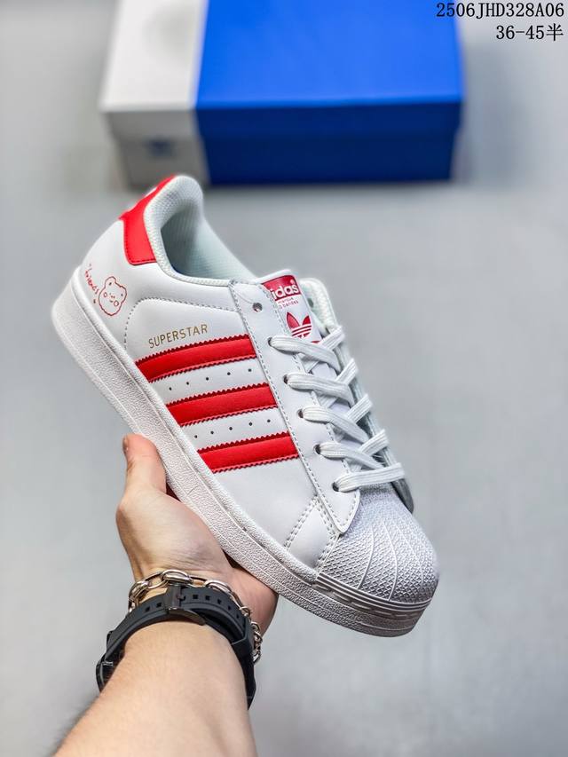 公司级阿迪达斯Adidas三叶草 Originals Superstar贝壳头系列低帮经典百搭休闲运动板鞋 尺码: 36 36.5 37 38 38.5 39