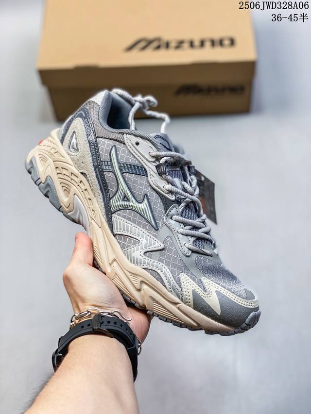 真标带半码 Mizuno美津浓25新款Y2K千禧复古做旧风老爹鞋跑步鞋Adventure V2 尺码：见图 编码：06Jwd328A06