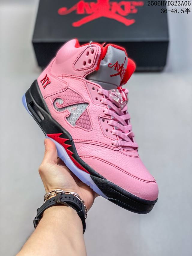 乔5Awake Ny X Air Jordan 5 “Black Racer Blue” 乔5高帮黑蓝赛车 复古文化运动篮球鞋 Awake Ny 与 Jorda