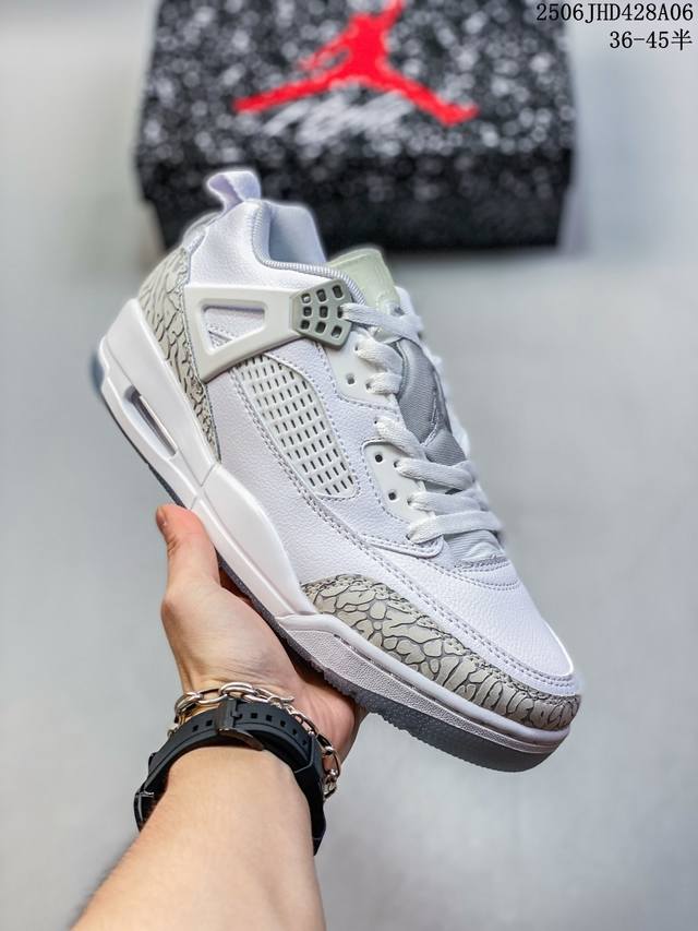Air Jordan 3.5 Spizike Low 低帮 Aj3.5 乔丹3.5代 Aj3.5 乔3.5 低邦 灰绿斯派克李 乔丹篮球鞋系列 鞋身整体以灰色皮