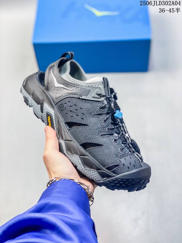 公司级Hoka M M Tor Trafa Men‘S 纯原鞋开模 最正确顶级版 户外登山 溯溪Hoka凉鞋 Me+阿B组合正确大底 货号：1016311 尺码