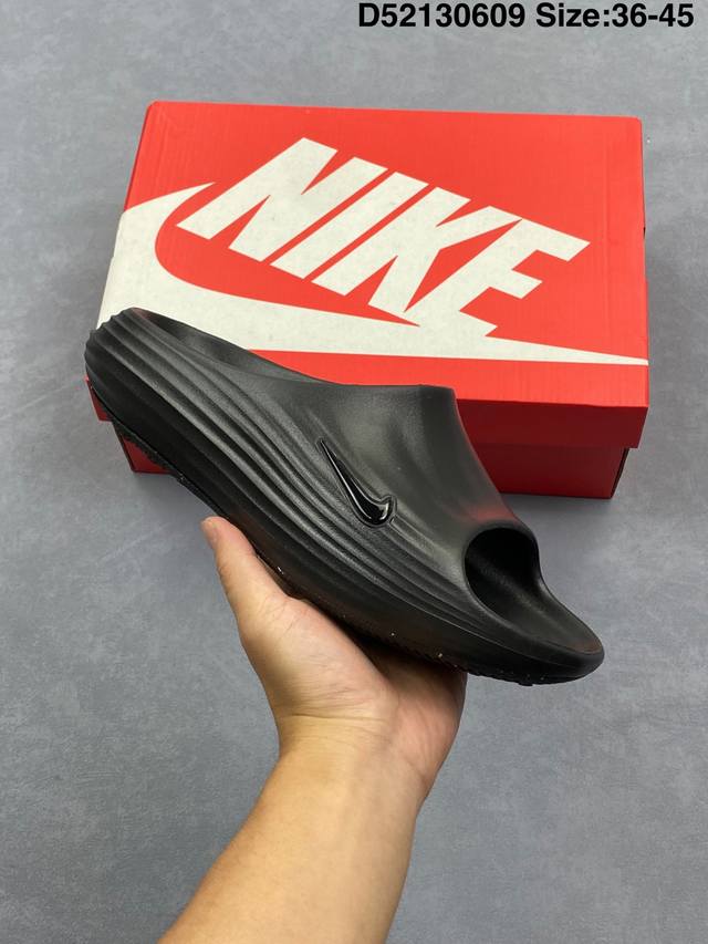 Nike Reactx Rejuven8 Slide耐克 简约舒适 洞洞鞋 由兼具轻便性和耐用性的Eva泡沫打造 拖鞋的外观十分吸引人 融合了舒适与时尚的元素