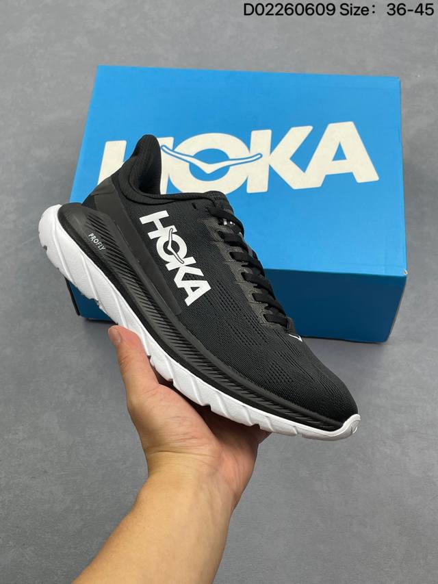 Hoka One One Mach 4 舒适 织物减震防滑耐磨透气轻便 低帮跑步鞋 男女款 货号：1113528 Bgcs 尺码：36-45 编码：D02260