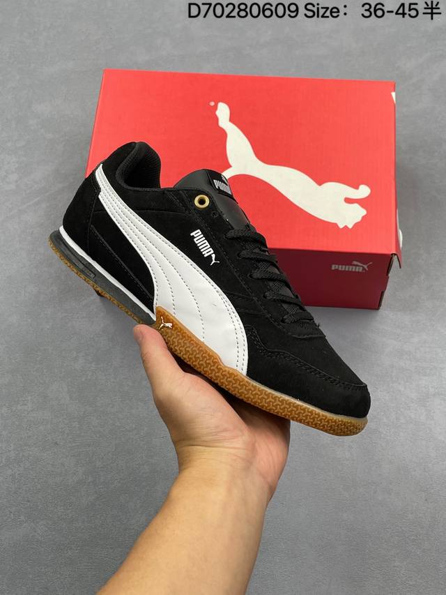 公司级Puma Bella Donna Nylon 彪马 舒适男女低帮生活休闲德训薄底鞋 货号：402673-01 尺码：36 37 37.5 38 38.5