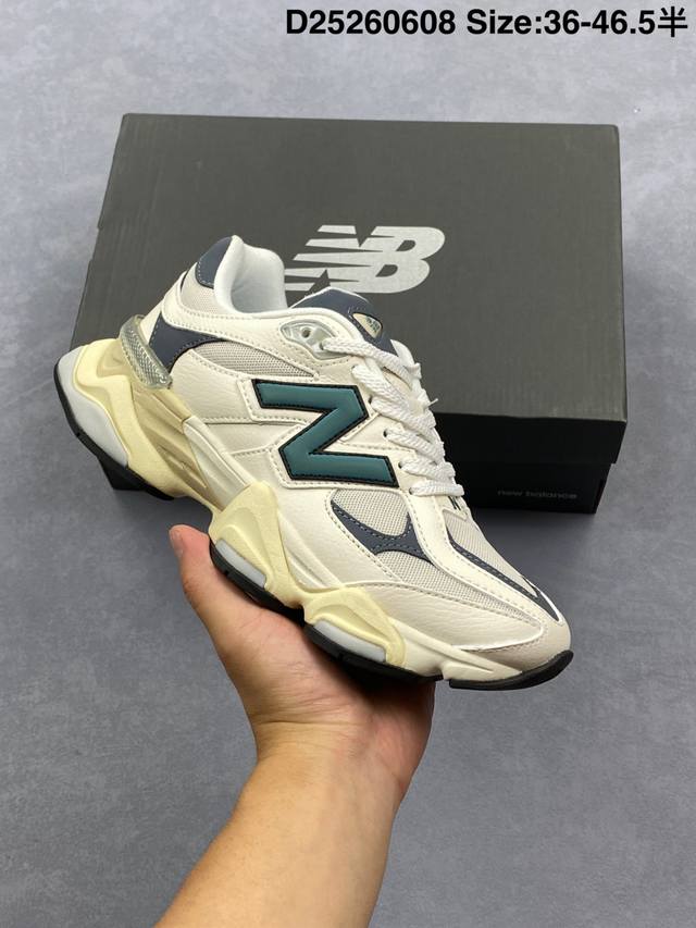 New Balance 公司级版本 Nb9060 联名款 复古休闲运动慢跑鞋 鞋款灵感源自设计师本人对夏日的怀日回忆。鞋面大身由空间双格及磨砂鞋面拼接而生，夏日