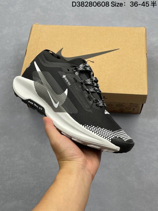 公司级Nike Reactx Pegasus Trail 5 Next Nature 越野跑步鞋 纯原版本 登月兼顾迅疾外观和稳固脚感 后跟覆面和中足动态支撑巧
