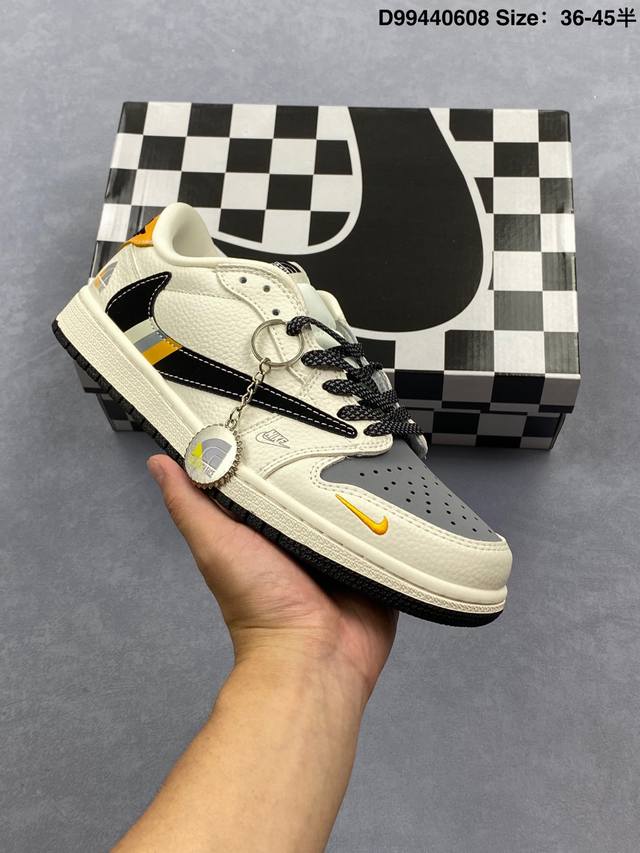 定制球鞋 Travis Scott X Fragment Design X Air Jordan 1 Low Og Sp Aj1 小米联名 Su7-Ultru