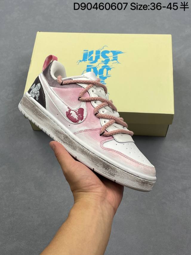 公司级Nike Court Borough “彩虹云朵”踏青季低帮板鞋 彩虹云朵，是自然赠予人间的浪漫奇迹。雨后初晴时，阳光穿过悬浮在天空中的无数细小水滴，经折