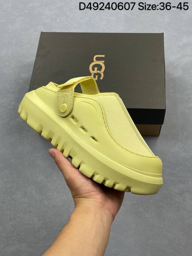 Ugg 凉鞋 时尚百搭单品凉鞋沙滩鞋 一脚蹬凉拖鞋。潮流元素宽版弹力后跟带设计，在休闲拖鞋和舒适便鞋中任意切换。 货号：1166912 Size：36-45 编