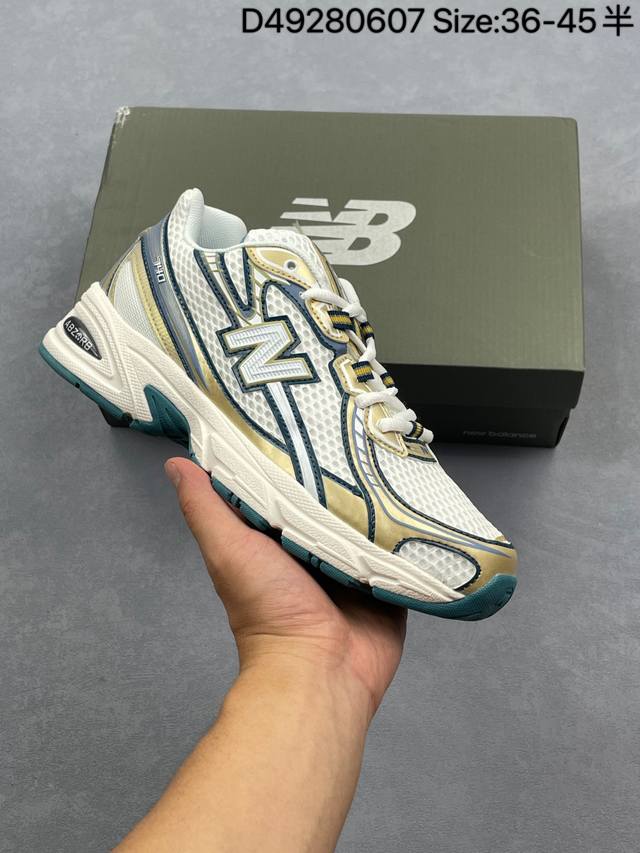 New Balance Mr740 Nb新百伦系列复古老爹风休闲运动慢跑鞋。采用轻质牛剖革拼接透气网眼衬垫织物鞋面材质 T-Beam大底提供足步弓支撑 保持步态