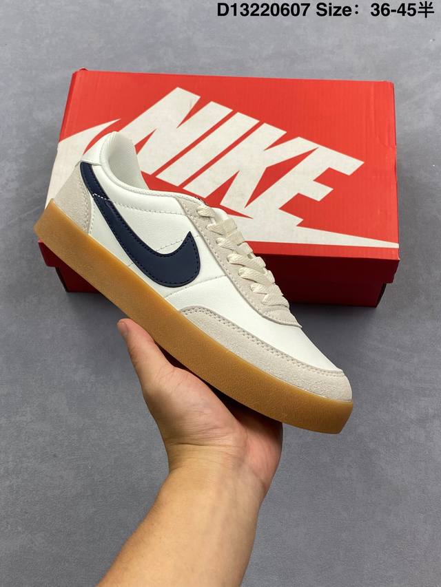 耐克 Killshot 2 Leather 受到Og网球鞋的启发，Killshot 2采用多种纹理皮革打造了鞋面，营造出清新的外观。从柔软的绒面革到具有光泽的光