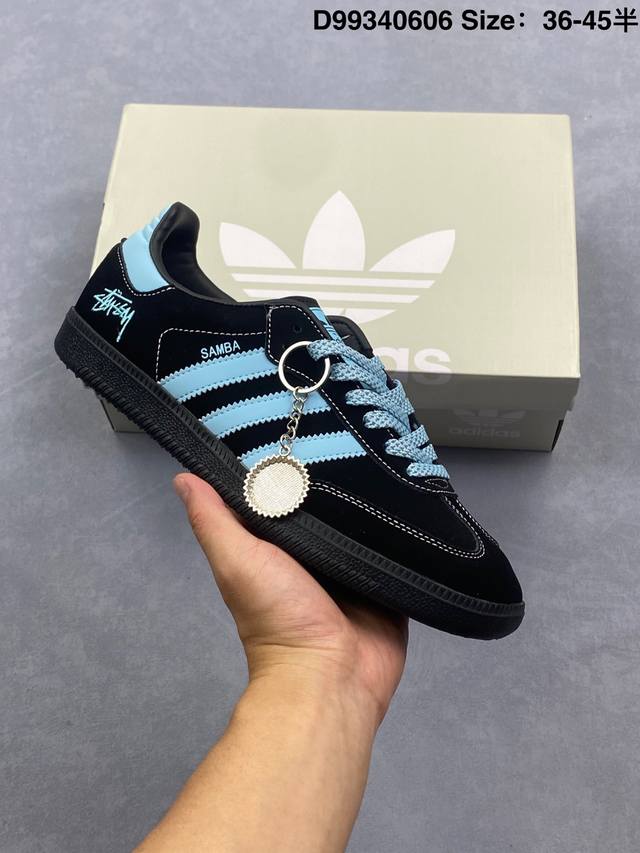 阿迪达斯三叶草Adidas Originals Samba Og 桑巴舞系列绅士德训足球风百搭低帮休闲运动板鞋 货号：Dd6607 尺码：36-45带半码 Id