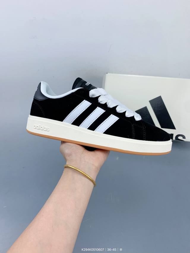 真标Adidas Grand Courtbeat Base 00S 休闲 耐磨 低帮 板鞋 Size：如图 编码：K294K0510607
