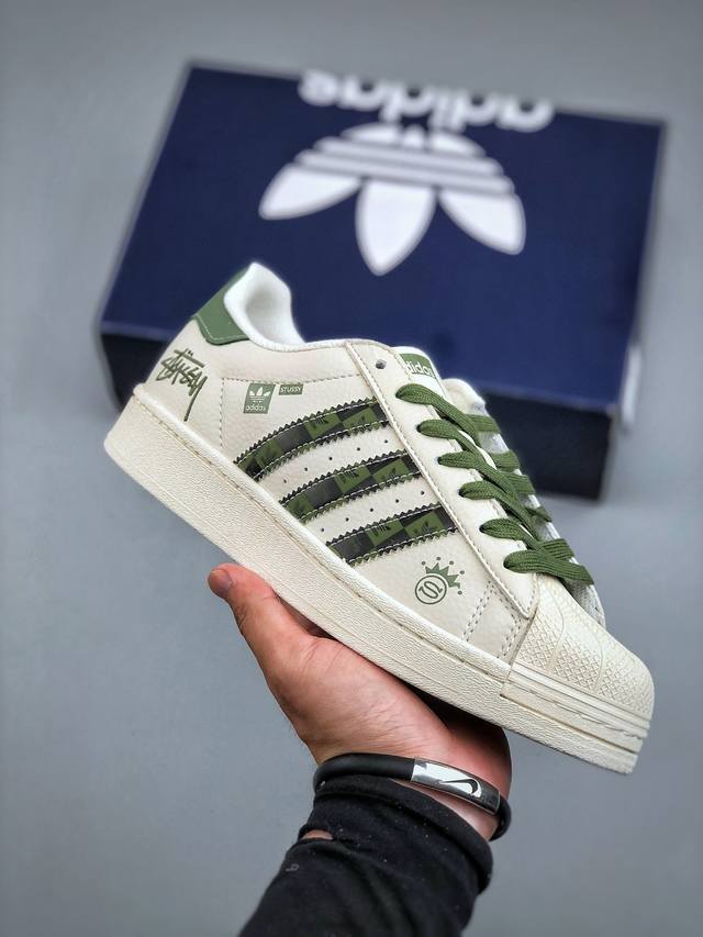 C版 Adidas Originals Superstar 斯图西联名款 经典贝壳头官网同步 实拍首发渠道正品订单 诠释市场最高工艺水平区别市面普通真标版本，进