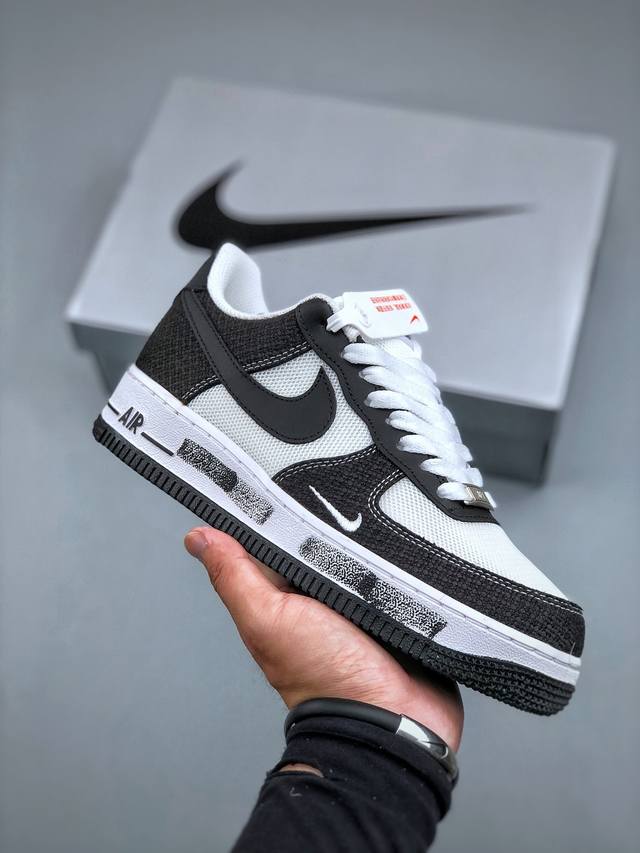 Nike Air Force 1'07 Low 官方爆款定制 牛仔布小勾 空军一号低帮休闲板鞋 Zh0316-091 #定制皮料 原厂3D打印 定制鞋盒 原楦原