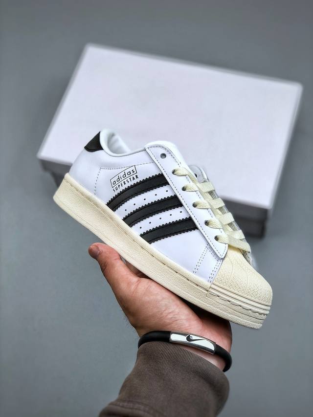 Adidas Originals Superstar 全新配色贝壳头休闲板鞋 独家控货 平台正单 全鞋百分百原材料 全鞋电脑针车 Logo针车间距针数原版一致