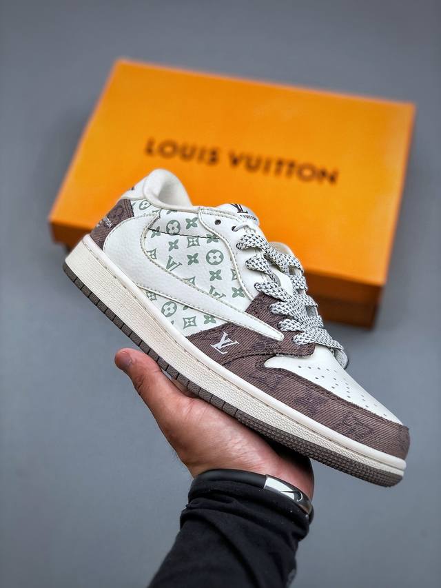 6.18福利特价 Travis Scott X Fragment Design X Jordan Air Jordan 1 Low Og Sp Lv联名 “浅灰