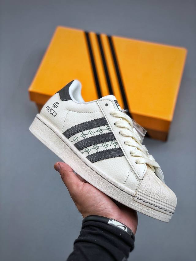 Adidas Originals Superstar Gucci联名款 经典贝壳头官网同步 实拍首发渠道正品订单 诠释市场最高工艺水平区别市面普通真标版本，进出
