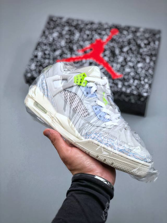 Jordan Spizike Low Aj 乔丹合体元素 复古蓝配色 文化休闲板鞋 Ib4464-025 #整双鞋在 Air Jordan 5 Low 廓形的基