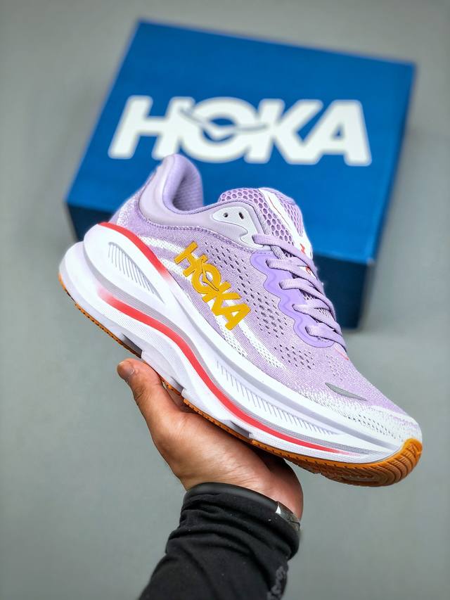 Hoka One One Clifton 9 Low 克利夫顿9代系列低帮厚底网织轻量休闲运动慢跑鞋“网织白紫”1162012 Agh 尺码：36-46 半