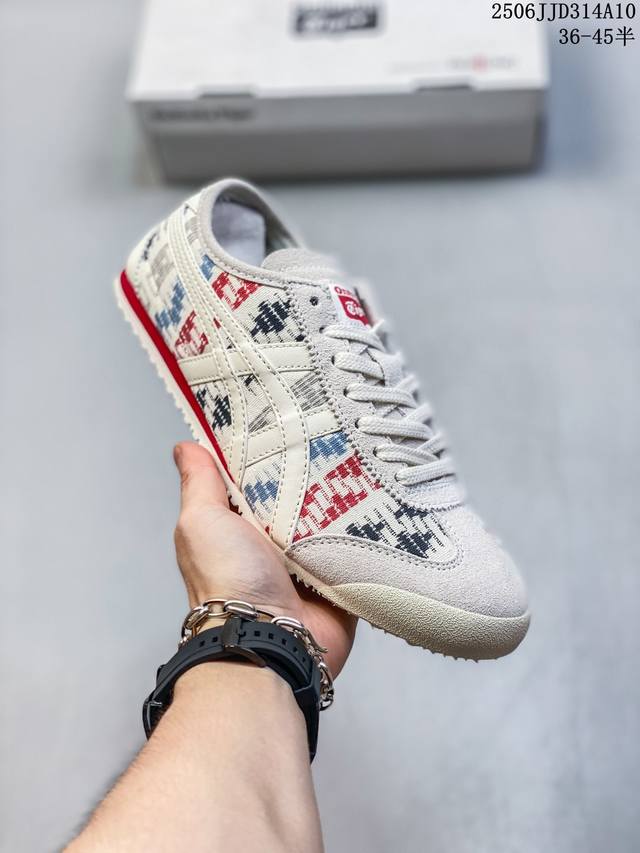 公司级Onitsuka Tiger鬼塚虎 Mexico 66 Slip-On 一脚蹬低帮夏季透气运动休闲鞋 货号:1183B648- 尺码:36 37 37.5
