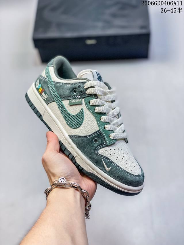 海外爆款限量发售！公司级 Nike Sb Dunk Low“Sup联名 猪八绿勾” 周年高端定制 低帮休闲板鞋 定制鞋盒 大厂纯原品质出货 超高清洁度 皮料切割