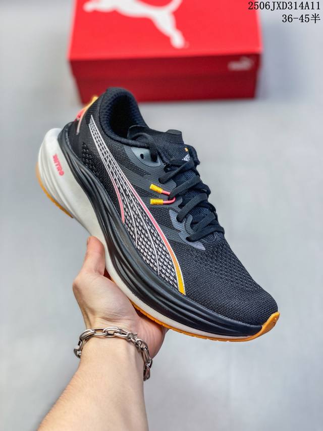 公司级 彪马 Puma Deviate Nitro3男女士2025年新款跑步鞋减震舒适缓冲回弹简约软底运动鞋注氮泡沫橡胶鞋垫耐磨防滑百搭老爹鞋 Deviate