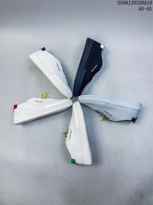 Calvin Klein 网眼 圆头系带 低帮 板鞋 尺码:40-45 编码：105922 06Jjd320A10