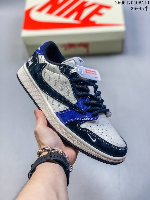 海外爆款限量发售！公司级 Travis Scott X Fragment Design X Jordan Air Jordan 1 Low Og Sp “斯图西
