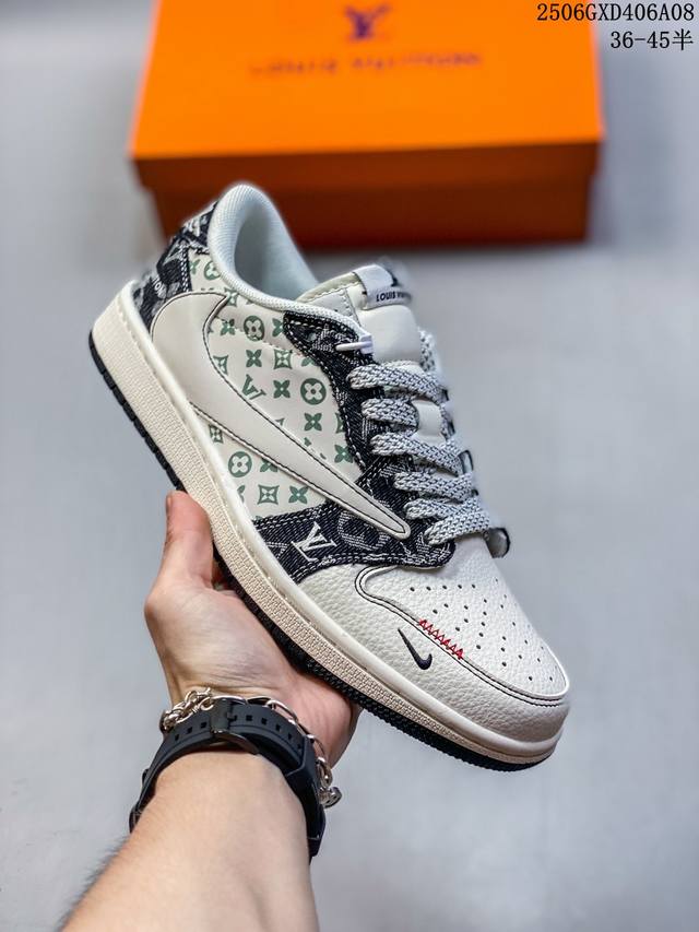 海外爆款限量发售！Travis Scott X Fragment Design X Jordan Air Jordan 1 Low Og Sp “Lv联名 黑牛