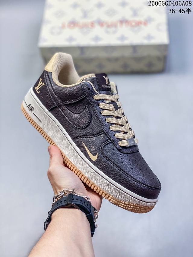 海外限量发售！公司级Nike Air Force 1 '07 Low Lv联名-咖啡粽 空军一号低帮 运动鞋 休闲鞋 折边针车 工艺难度大 原楦头原纸板 原装鞋