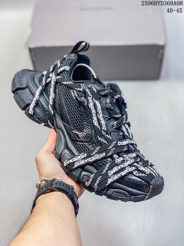 公司级Balenciaga 3Xl Sneakers 3+ 巴黎世家 系列低帮复古老爹鞋 采用环保再生超纤革与网眼织物鞋面材质 原鞋一致重度做旧效果 全原装Ev