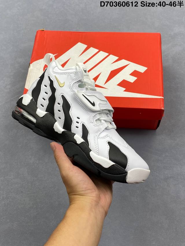 新品公司级 Nike耐克 Air Raid 男款 中帮耐磨训练运动实战篮球鞋 织物合成革 舒适百搭 气垫缓震减震防滑耐磨包裹性支撑轻便 中帮 复古篮球鞋 尺码：