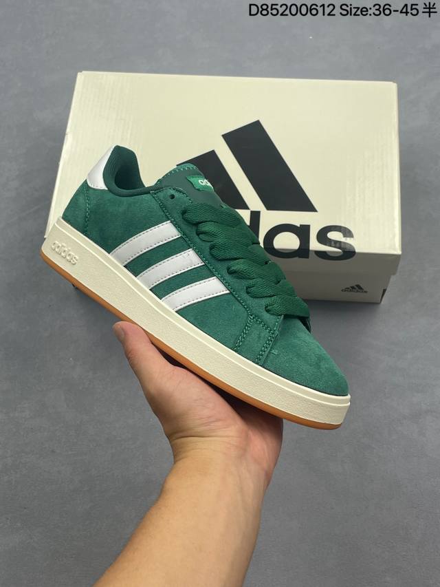 真标Adidas Grand Courtbeat Base 00S 休闲 耐磨 低帮 板鞋 货号:Ih6187 尺码:36 36.5 37 38 38.5 39