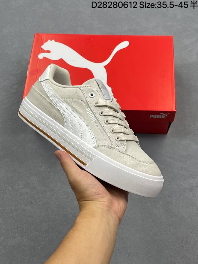 公司级Puma Formstrip Court Classic Vulcanized 时尚百搭舒适潮流 彪马 低帮 板鞋 货号:396353-19 尺码:36